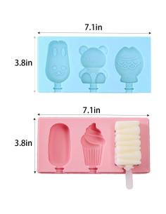 Molde de Paleta de Silicona Genérico 2 Piezas 88.72 ml 2