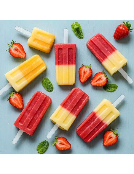 40 Palitos Acrílicos Reutilizables TIESOME 11.5x1 cm Transparentes