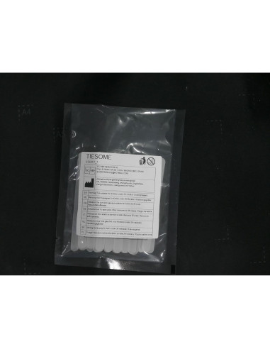 40 Palitos Acrílicos Reutilizables TIESOME 11.5x1 cm Transparentes