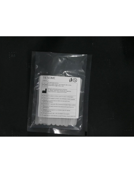 40 Palitos Acrílicos Reutilizables TIESOME 11.5x1 cm Transparentes