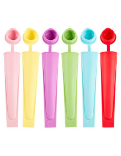 Moldes de Paletas de Silicona LHJJJL - 6 Piezas Multicolor
