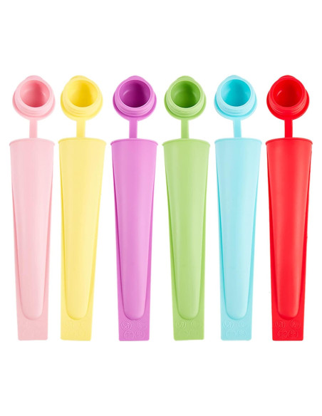 Moldes de Paletas de Silicona LHJJJL - 6 Piezas Multicolor