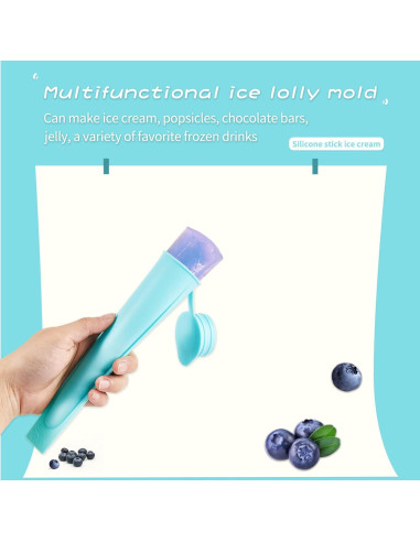 Moldes de Paletas de Silicona LHJJJL - 6 Piezas Multicolor