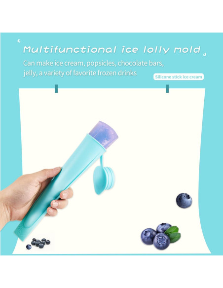 Moldes de Paletas de Silicona LHJJJL - 6 Piezas Multicolor