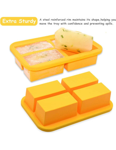 Bandejas de Silicona para Congelar Bangp 2 Piezas 1 Taza