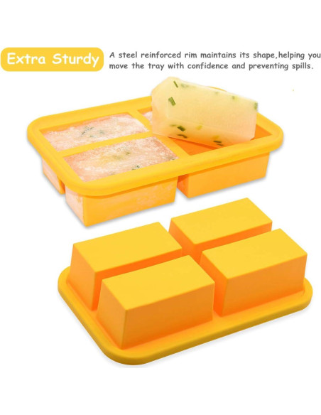 Bandejas de Silicona para Congelar Bangp 2 Piezas 1 Taza