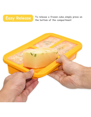 Bandejas de Silicona para Congelar Bangp 2 Piezas 1 Taza