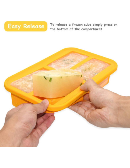 Bandejas de Silicona para Congelar Bangp 2 Piezas 1 Taza