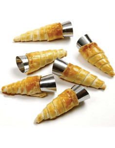 12 Moldes de Cono de Crema Dakexiong Acero Inoxidable 3 Tamaños 2