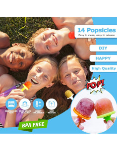 Moldes de Popsicle de Silicona XoYoZo 14 Cavidades 2 Pcs 2