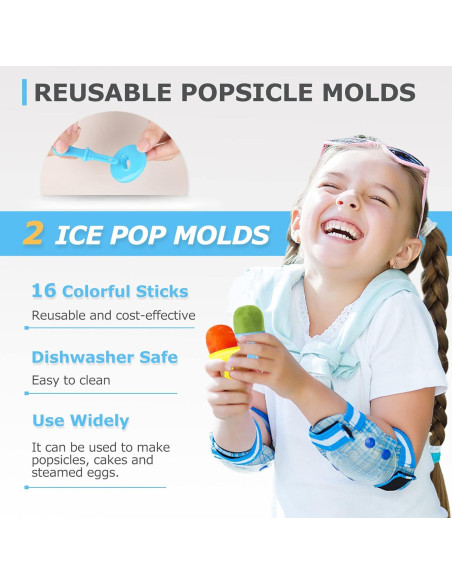 Moldes de Popsicle de Silicona XoYoZo 14 Cavidades 2 Pcs