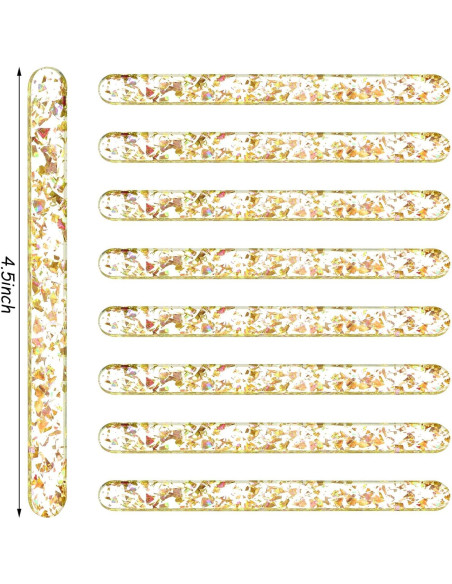 Palitos de Acrílico Reutilizables Geiserailie 40 Piezas 11.4 cm Dorado