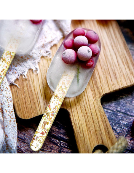 Palitos de Acrílico Reutilizables Geiserailie 40 Piezas 11.4 cm Dorado