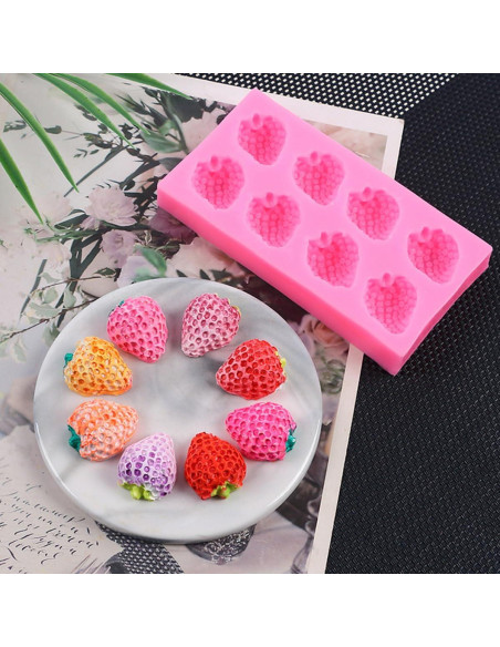 5 Moldes de Silicona para Hornear Fresa Heogacinlia