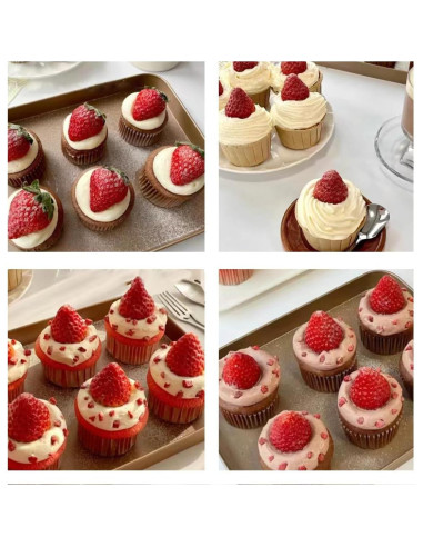 5 Moldes de Silicona para Hornear Fresa Heogacinlia