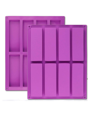 Molde de Silicona Palksky 2 Pcs 8 Cavidades para Barras