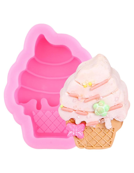 Molde de Silicona para Fondant Helado YIHUOMOLDS 8x7 cm