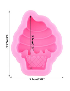 Molde de Silicona para Fondant Helado YIHUOMOLDS 8x7 cm 2
