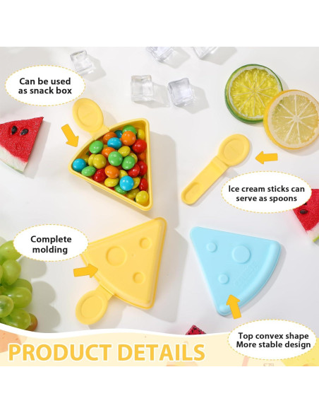 Paquete de 24 Moldes de Helado Reallnaive con Tarjetas