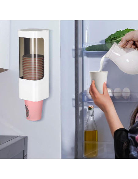 Dispensador de Vasos Molain Blanco para Pared 3oz-5oz