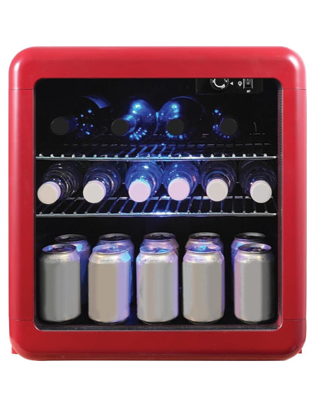 Enfriador de Bebidas Magic Chef MCB17CHR 48.1L Rojo Retro