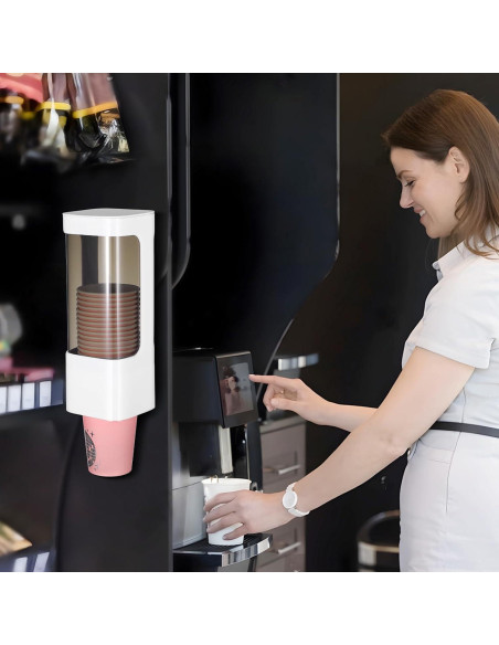 Dispensador de Vasos Molain Blanco para Pared 3oz-5oz