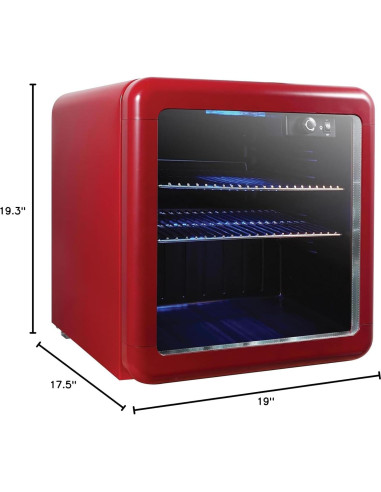 Enfriador de Bebidas Magic Chef MCB17CHR 48.1L Rojo Retro