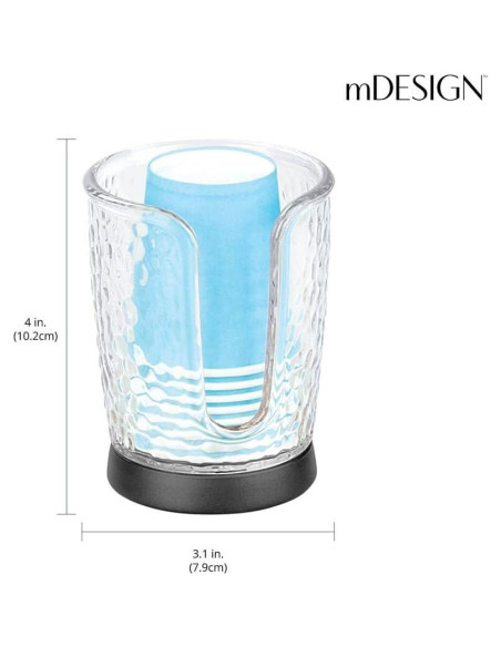 Dispensador de Vasos Desechables mDesign Acero 7,87 cm