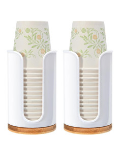 Dispensador de Tazas de Baño Us Beipin - 2 Piezas Blanco