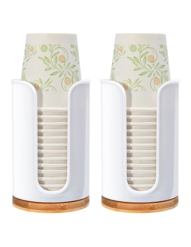 Dispensador de Tazas de Baño Us Beipin - 2 Piezas Blanco