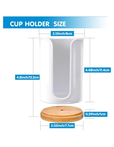 Dispensador de Tazas de Baño Us Beipin - 2 Piezas Blanco