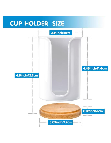 Dispensador de Tazas de Baño Us Beipin - 2 Piezas Blanco