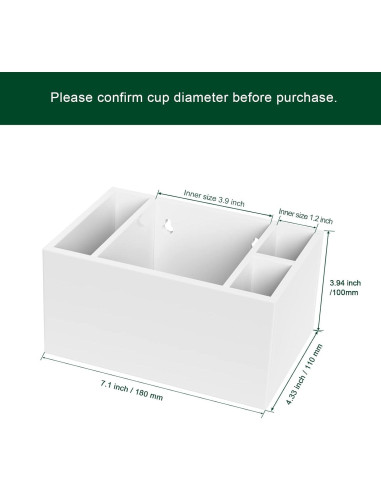 Soporte para Vasos Descartables BOSSCASA Blanco 16 oz