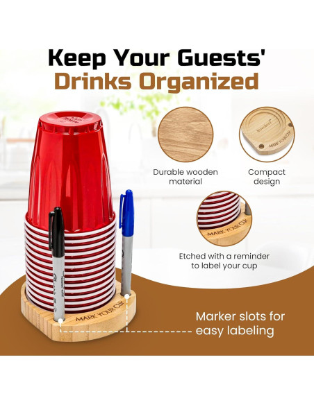 Soporte para Vasos de Fiesta Truvalent - Organizador Compacto