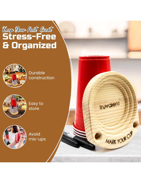 Soporte para Vasos de Fiesta Truvalent - Organizador Compacto