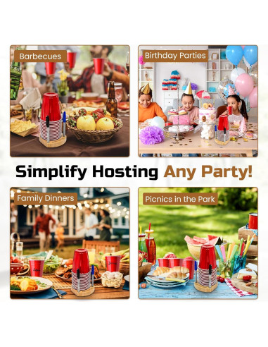 Soporte para Vasos de Fiesta Truvalent - Organizador Compacto