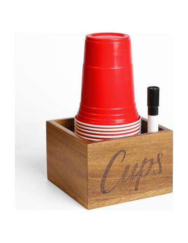 Soporte para Tazas de Madera Acacia LBEMEY 13x13 cm