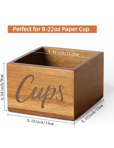Soporte para Tazas de Madera Acacia LBEMEY 13x13 cm