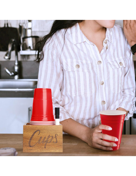 Soporte para Tazas de Madera Acacia LBEMEY 13x13 cm