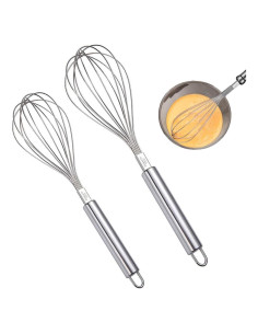 Batidores de Metal Cangfort 2 Pcs 25 y 30 cm Antiadherentes