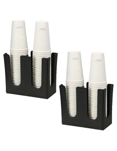 Soporte Dispensador de Vasos de Papel Tirifer 2 Compartimentos