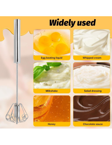 Batidor de Acero Inoxidable EMVANV Semiautomático 29.5cm