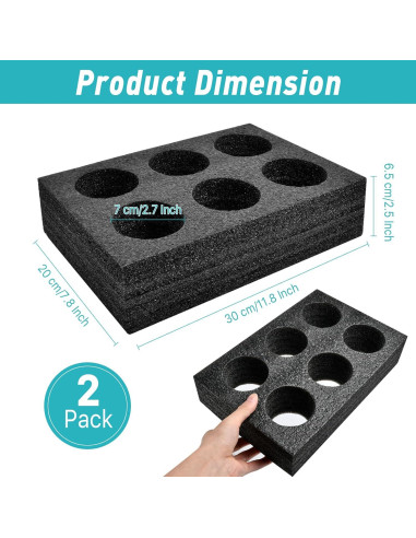 Soportes de Taza para Llevar 2 Pcs Akamino Espuma 30x20cm