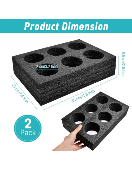 Soportes de Taza para Llevar 2 Pcs Akamino Espuma 30x20cm