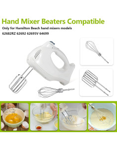 Batidores de Mezclador de Mano Alocs para Hamilton Beach 2