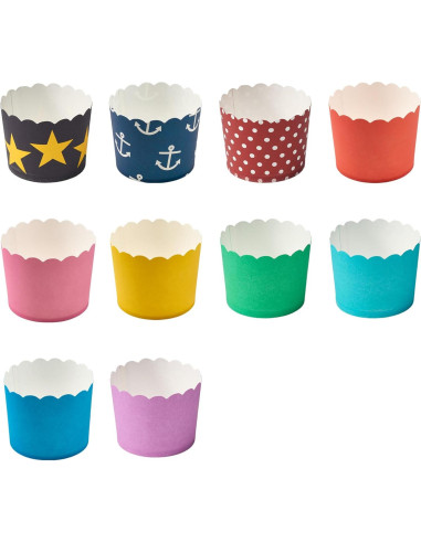 Tazas de Hornear DecoPac 50 Unidades Borde Ondulado Azul