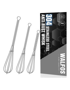 Batidor Mini Walfos Acero Inoxidable 3 Piezas 19,6cm