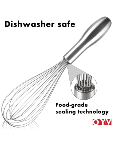Batidor de acero inoxidable OYV 25,4 cm apto lavavajillas