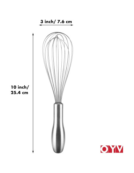 Batidor de acero inoxidable OYV 25,4 cm apto lavavajillas