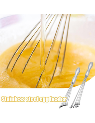 Batidores de Huevo Hitefu 2PCS Acero Inoxidable 25,4 y 30,5 cm